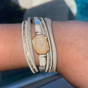 White Stacked Bracelet